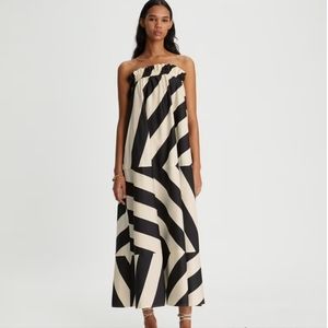 Tory burch wide stripe sleeveless dress S summer stripe long maxi